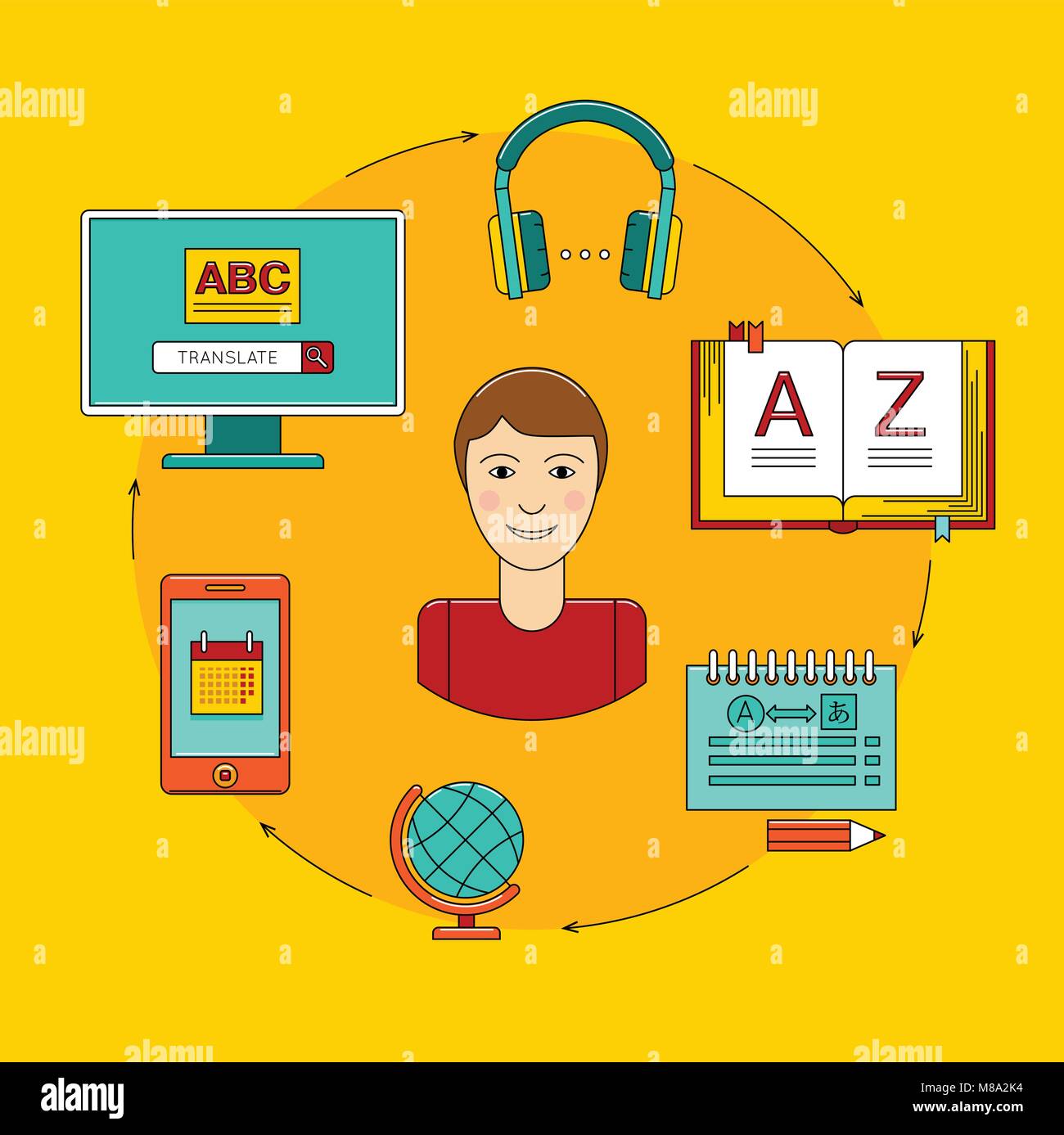 English language book Stock Vector Images - Alamy