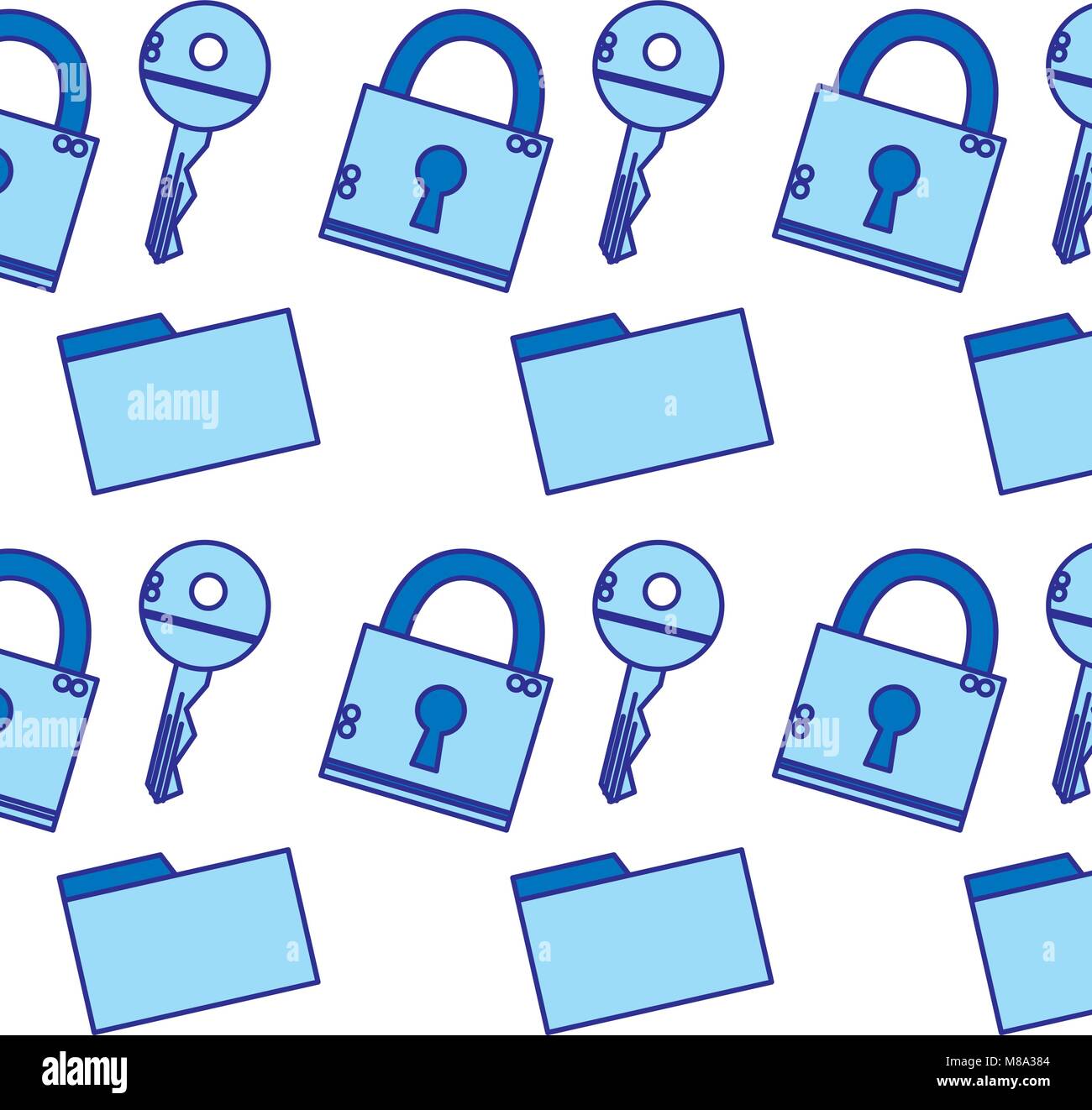 duo color close padlock security and file folder background Stock ...