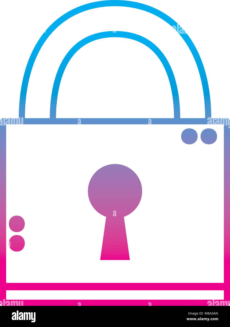 degraded line close padlock object to security information Stock Vector ...