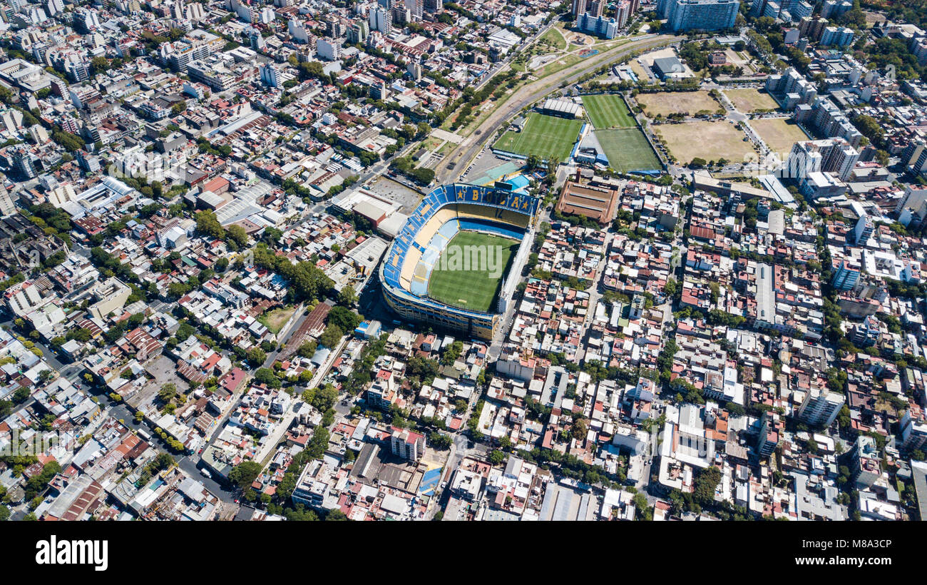 Estadio Alberto J. Armando, La Bombonera Football Stadium (soccer), La Boca, Buenos Aires, Argentina Stock Photo