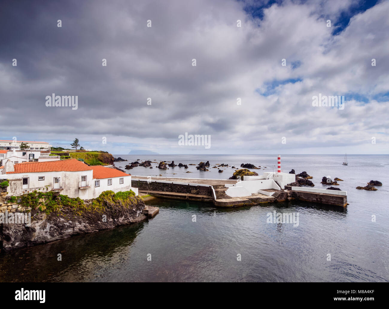 Porto Velho Old Port Santa Cruz Das Flores Flores Island Azores Portugal Stock Photo Alamy