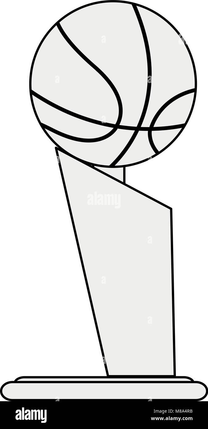 Championship trophy logo design - basketball Vector Image