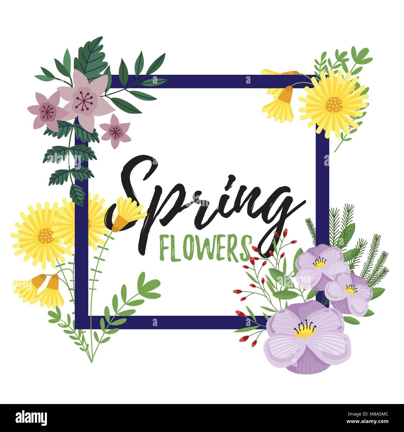 Flowers isolated vector Stock Vector Image & Art - Alamy