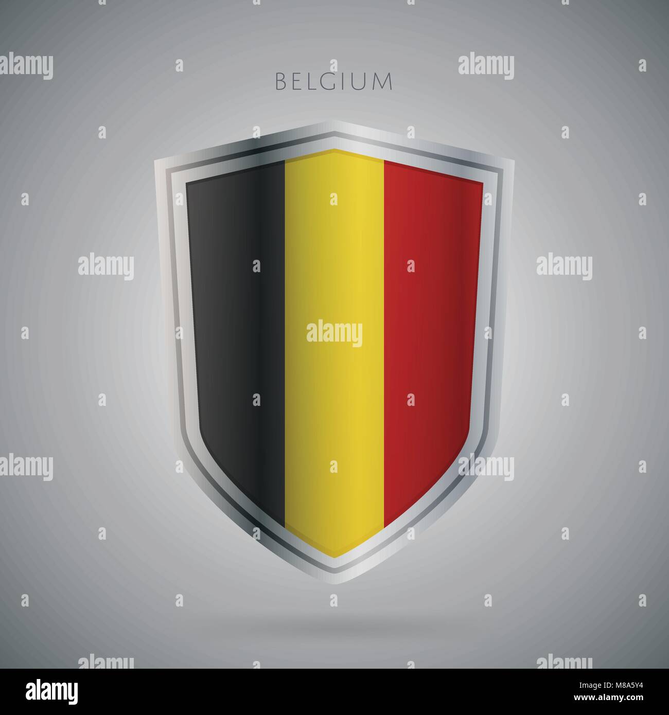 Europe flags series, vector. Belgium. Modern icon Stock Vector Image ...