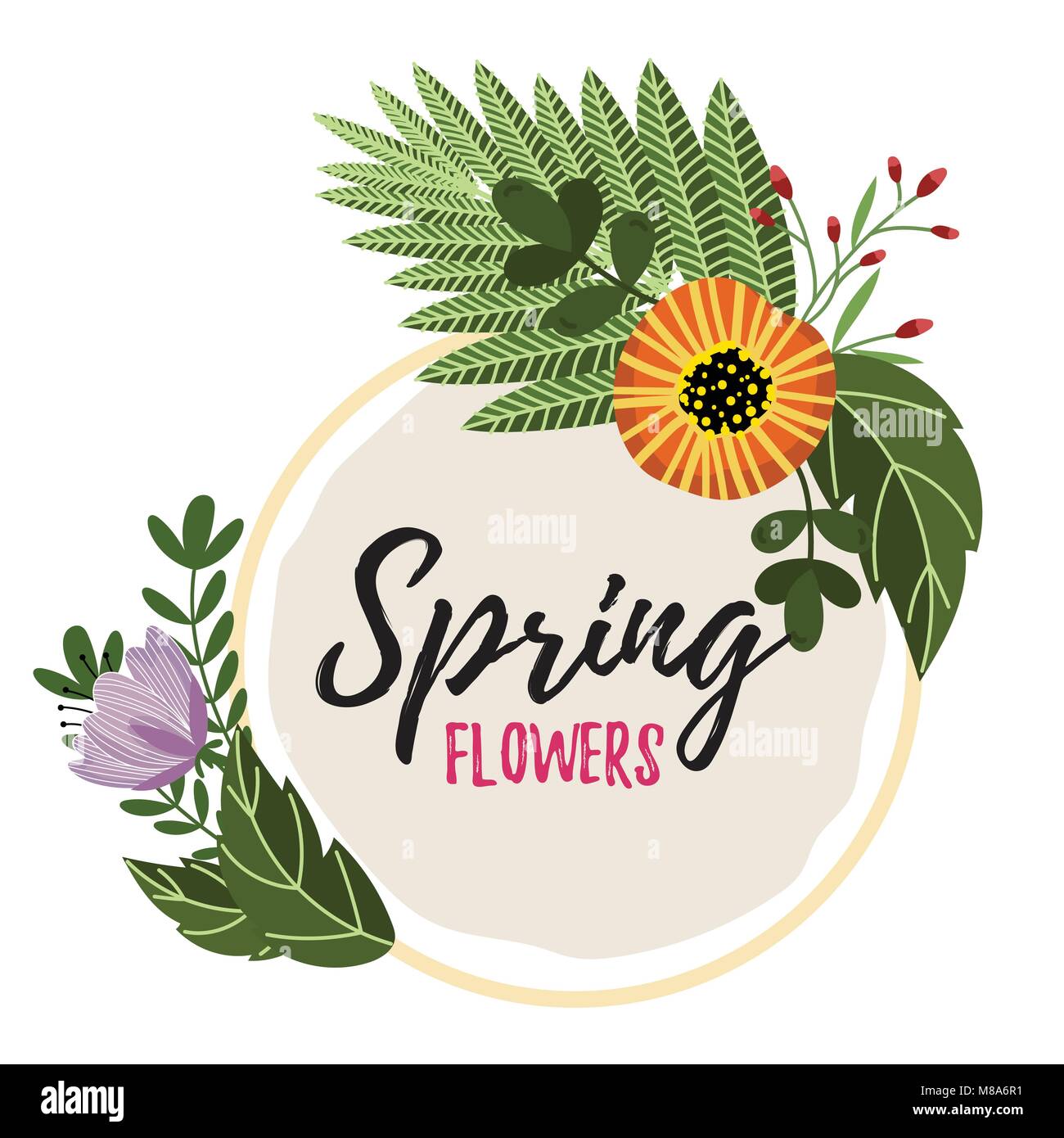 Flowers isolated vector Stock Vector Image & Art - Alamy