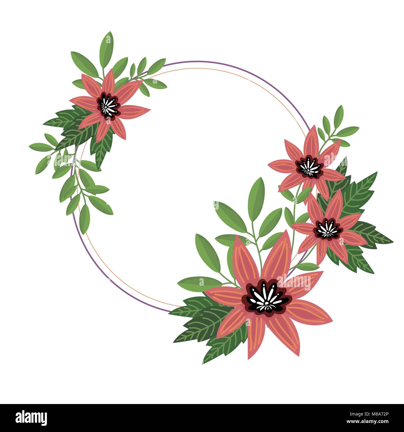 Flowers isolated vector Stock Vector Image & Art - Alamy
