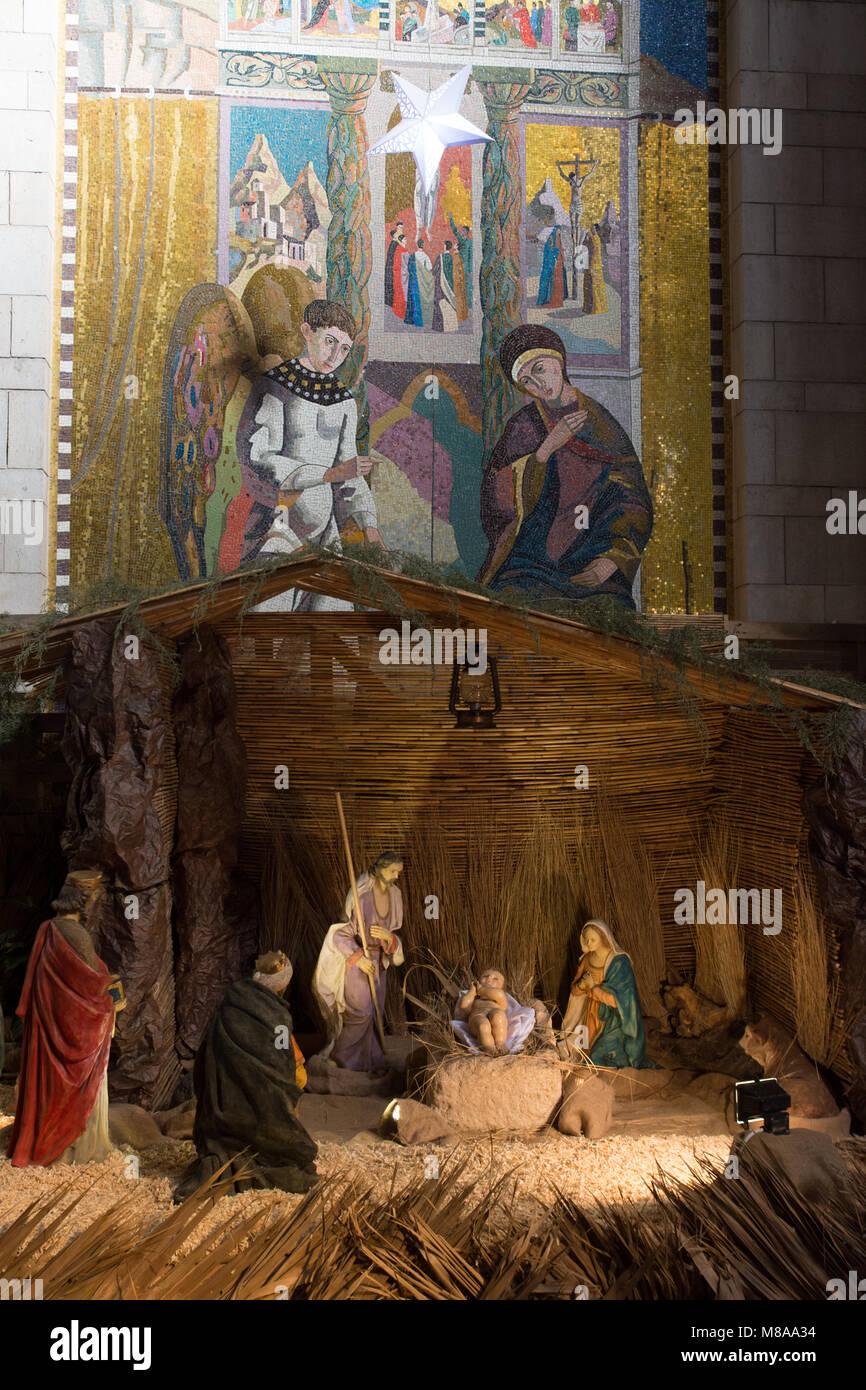 Israel, Nazareth, interior of the Basilica of the Annunciation, the