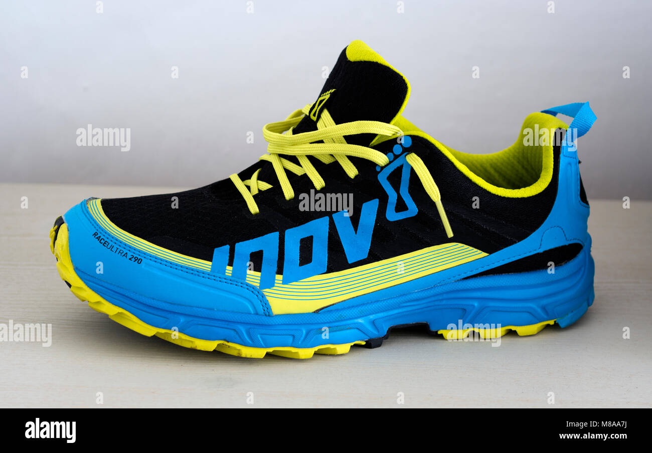Inov8 trail running shoe Stock Photo