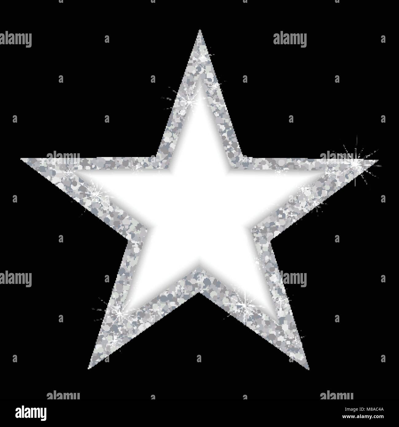 Silver star sticker hi-res stock photography and images - Alamy