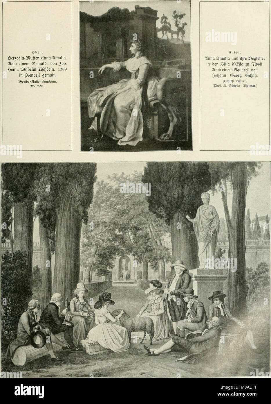 Goethe und sein Kreis; erläutert und dargestellt in 651 Abbildungen, mit einer Einführung in das Verständnis von Goethes Persönlichkeit (1922) (14776645122) Stock Photo