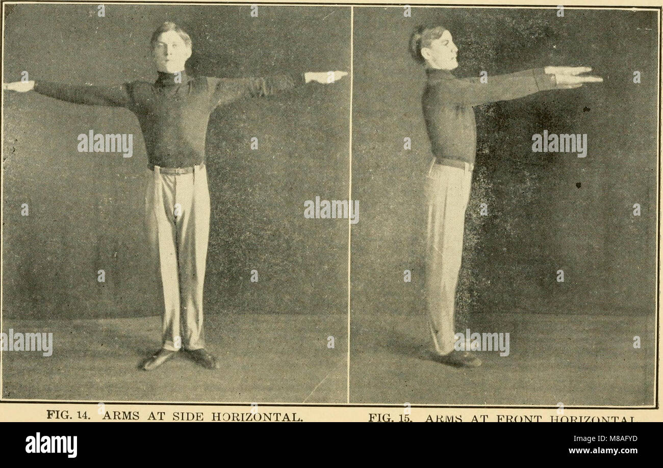 Graded calisthenic and dumb bell drills (1916) (14589628180) Stock Photo