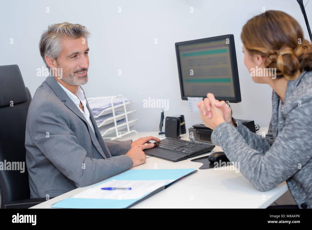 human manager choosing a new employee Stock Photo