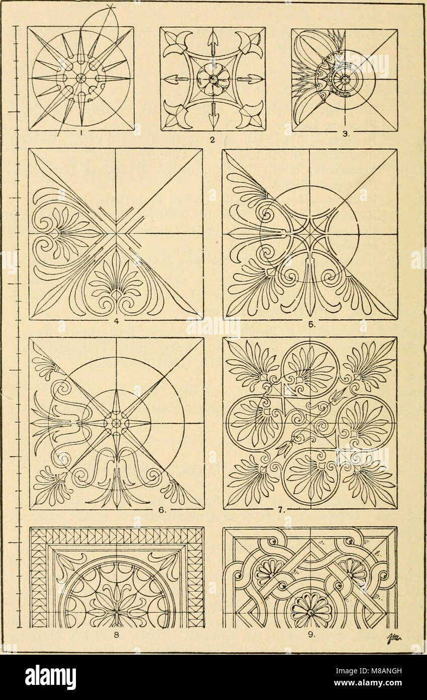 Handbook of ornament; a grammar of art, industrial and architectural designing in all its branches, for practical as well as theoretical use (1900) (14597711510) Stock Photo