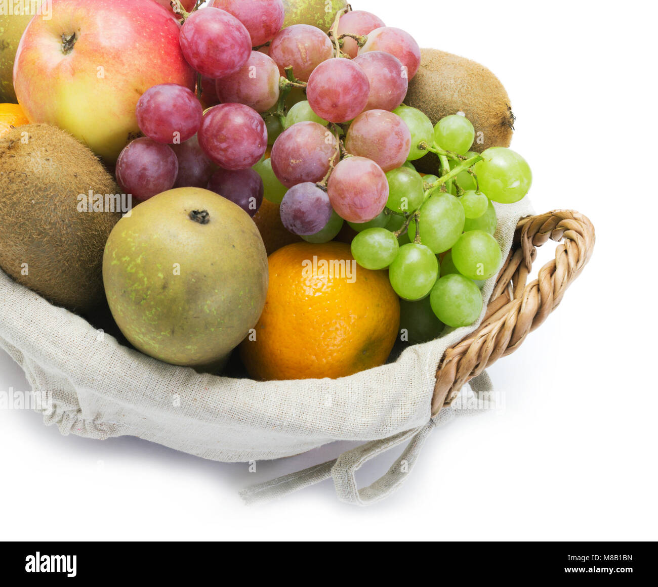 A small set of fruits on white background Stock Photo