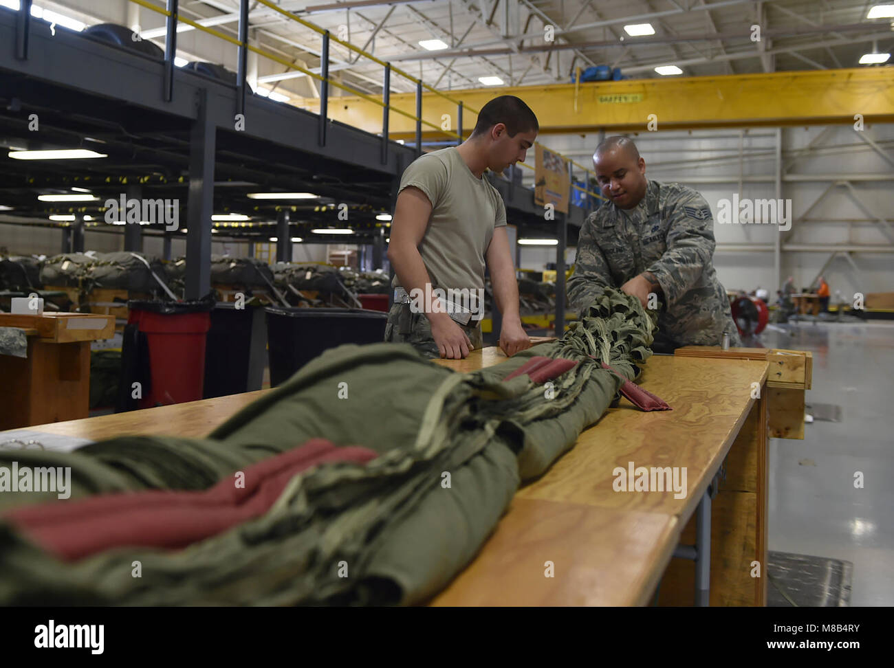U.S. Air Force Staff Sgt. Raleigh Randolph, an air freight supervisor ...