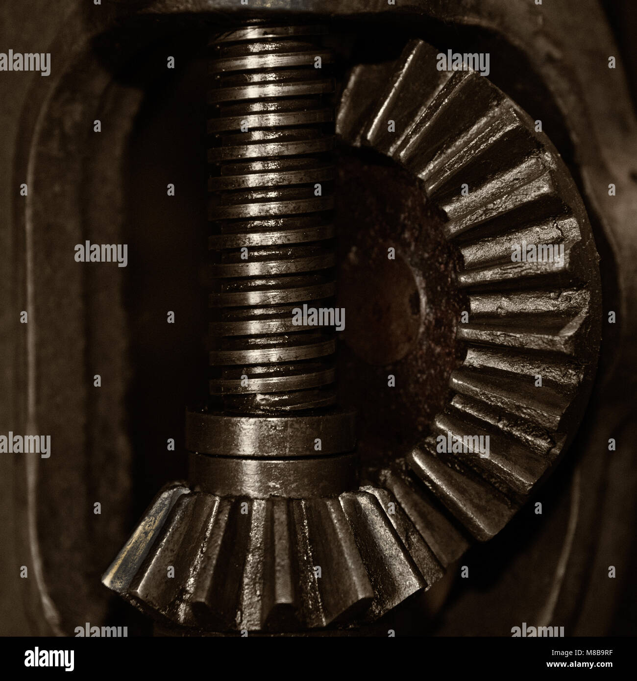 Old Gears (monochrome) Stock Photo