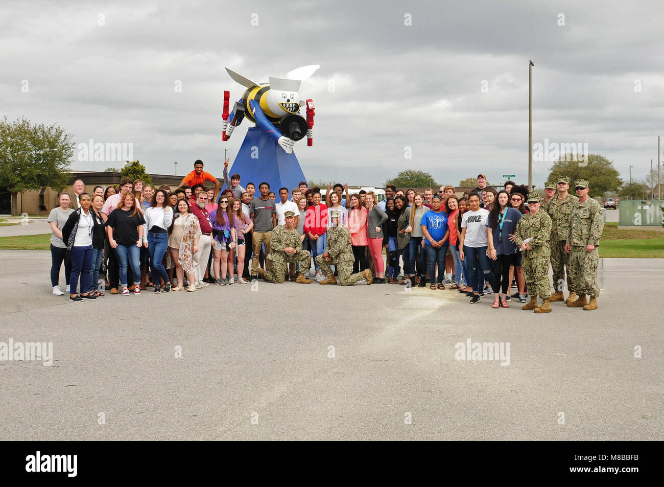 Miss. (Feb. 23, 2018) Local high school students pose for a
