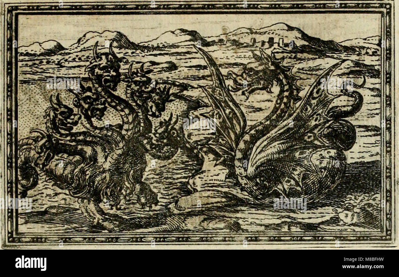 Delle allvsioni, imprese, et emblemi del Sig. Principio Fabricii da Teramo sopra la vita, opere, et attioni di Gregorio XIII pontefice massimo, libri VI - nei quali sotto l'allegoria del drago, arme (14765421483) Stock Photo