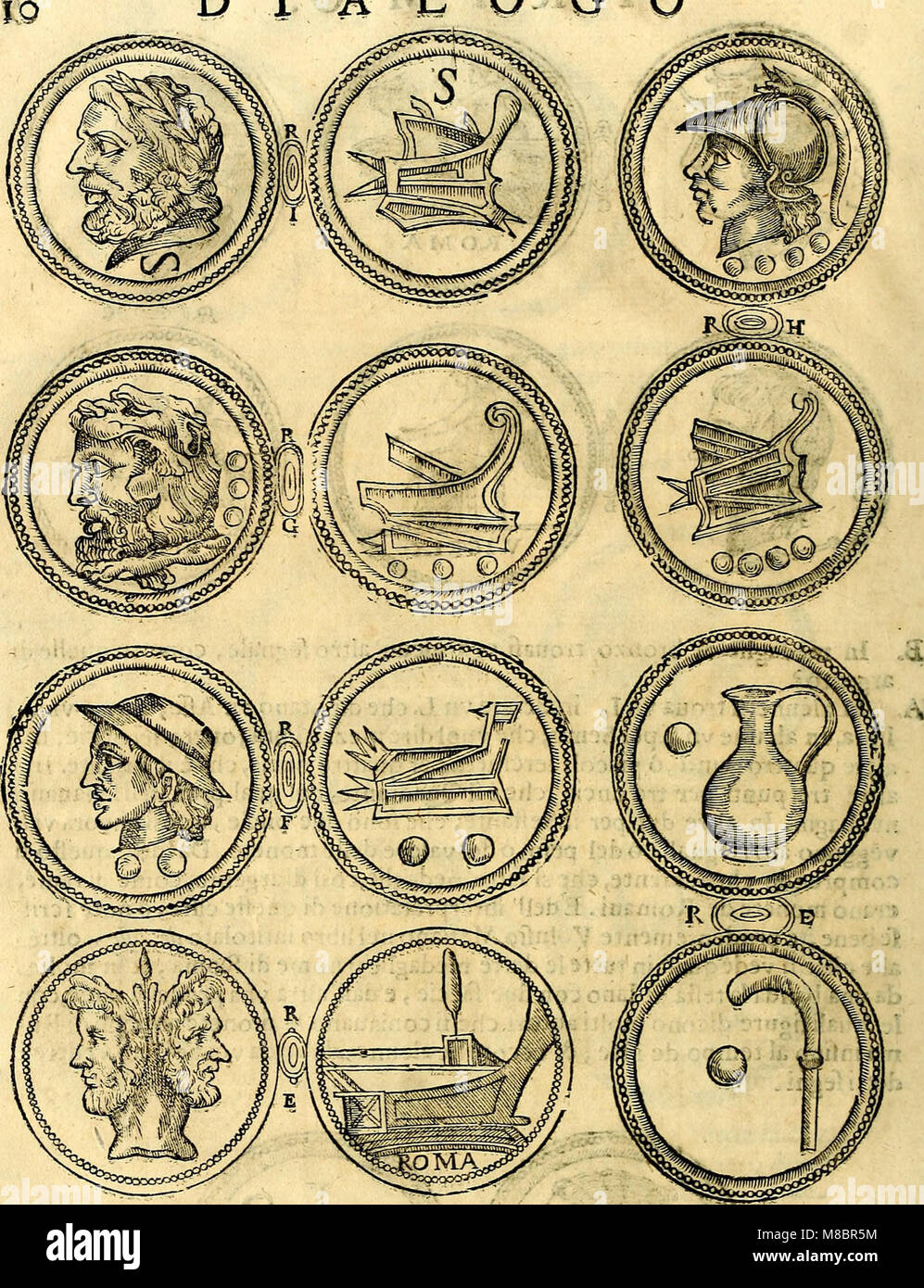 Dialoghi di d. Antonio Agostini arcivescovo de Tarracona; sopra le medaglie, iscrizioni, e altre antichita- (1698) (14561921097) Stock Photo