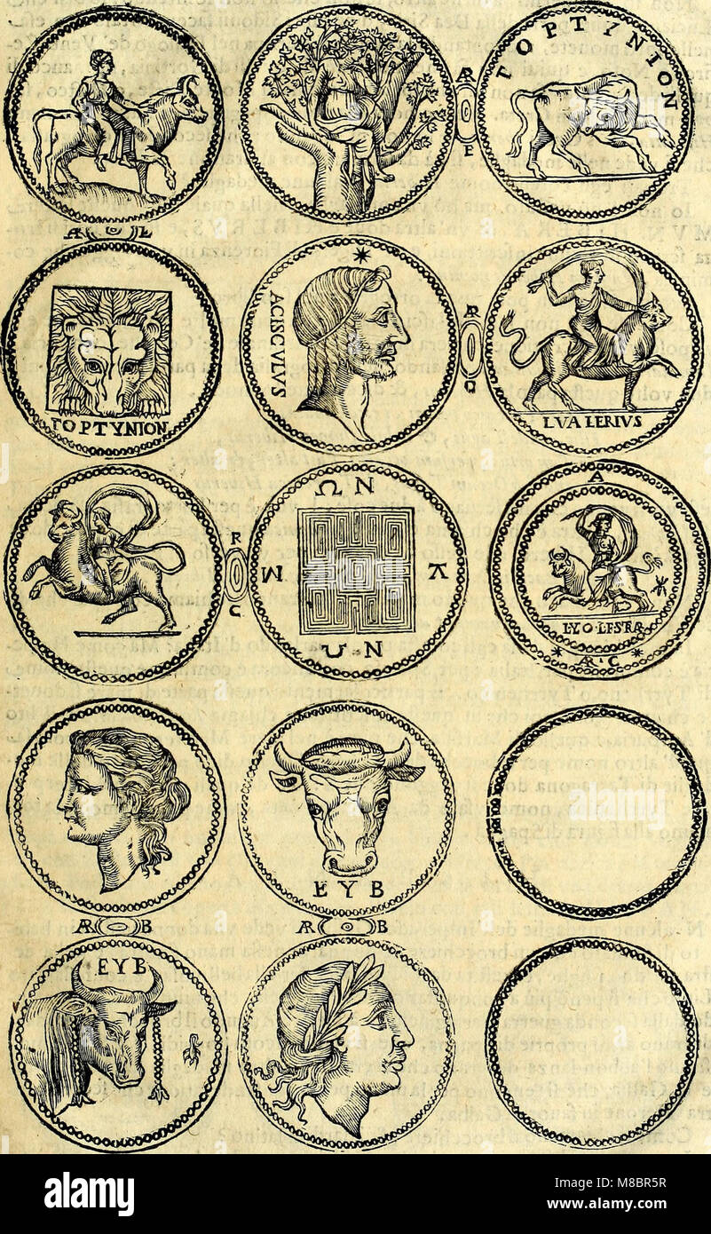 Dialoghi di d. Antonio Agostini arcivescovo de Tarracona; sopra le medaglie, iscrizioni, e altre antichita- (1698) (14561980667) Stock Photo