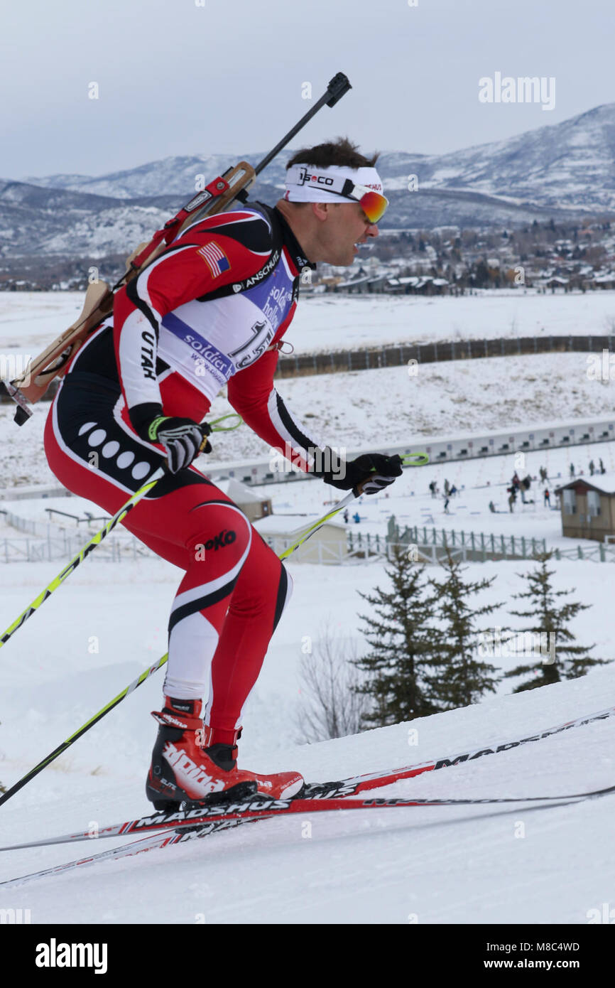 The pursuit event of the 2018 Chief National Guard Bureau Biathlon Championships combines 12.5