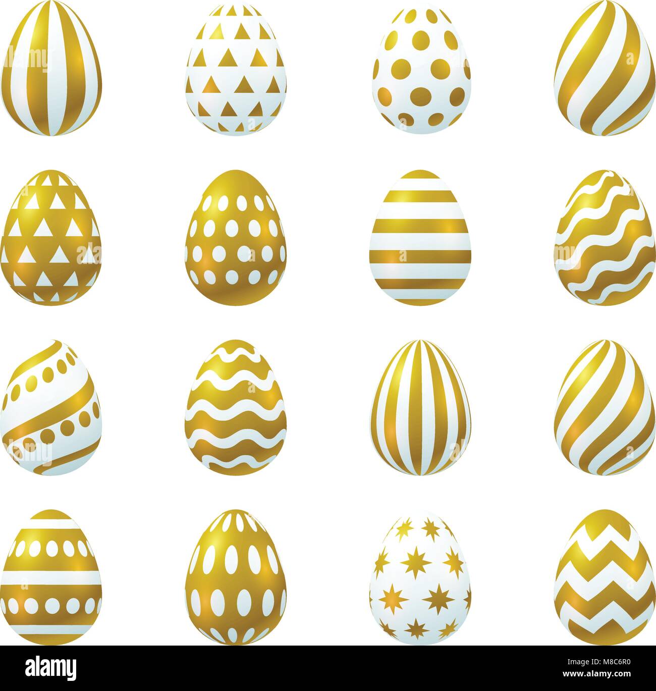 Vector Easter eggs set Stock Vector Image & Art - Alamy