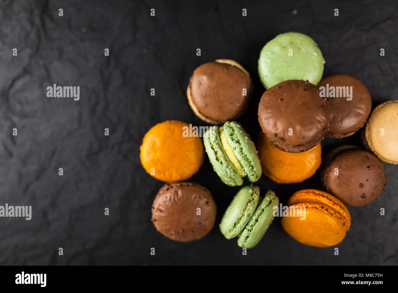 Assortment of macaron cookies Stock Photo
