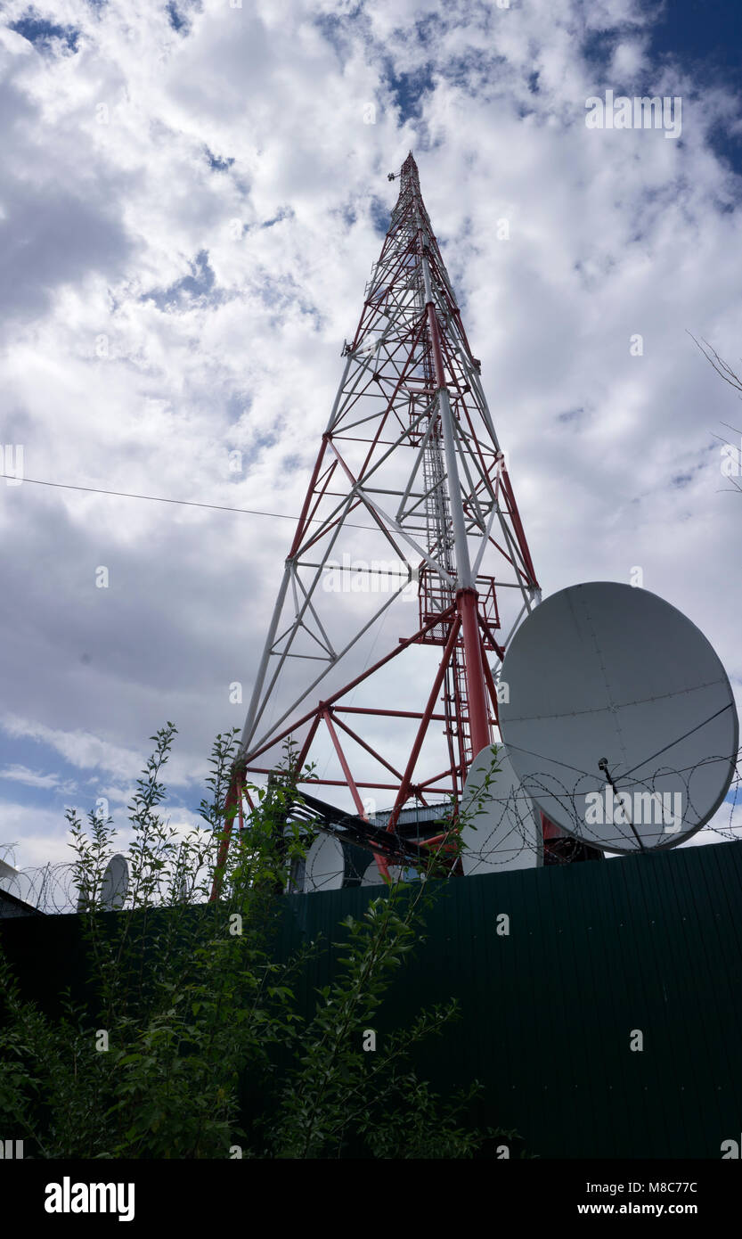radio tower with nature Stock Photo - Alamy