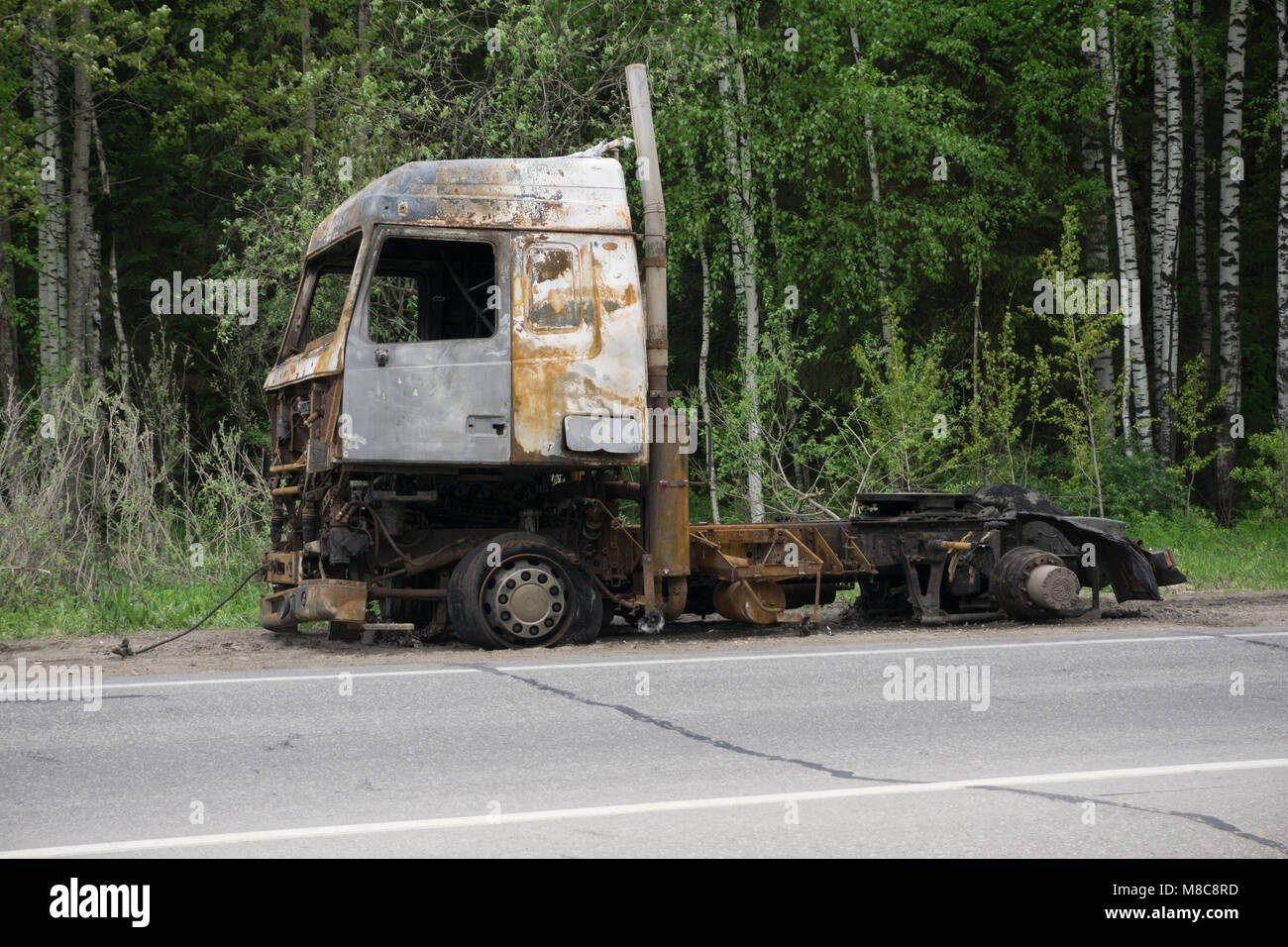 Road truck accidents hi-res stock photography and images - Alamy