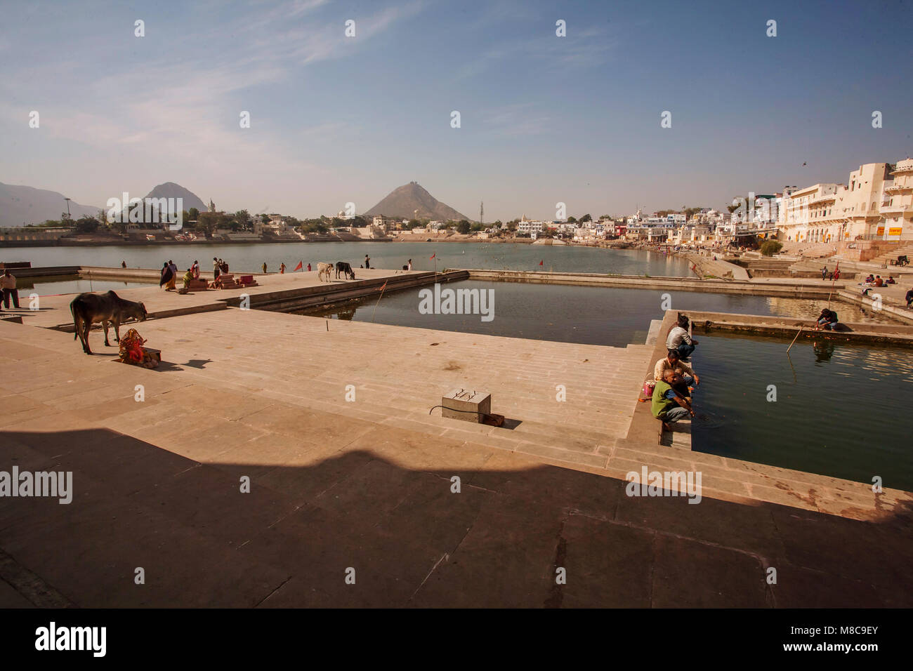 Pushkar Holy Lake, Pushkar City, Rajasthan, India, February 12, 2018 ...