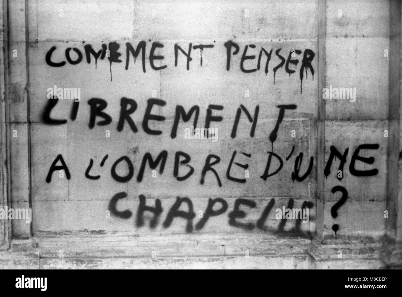 Philippe Gras / Le Pictorium -  May 1968 -  1968  -  France / Ile-de-France (region) / Paris  -  Slogan Stock Photo