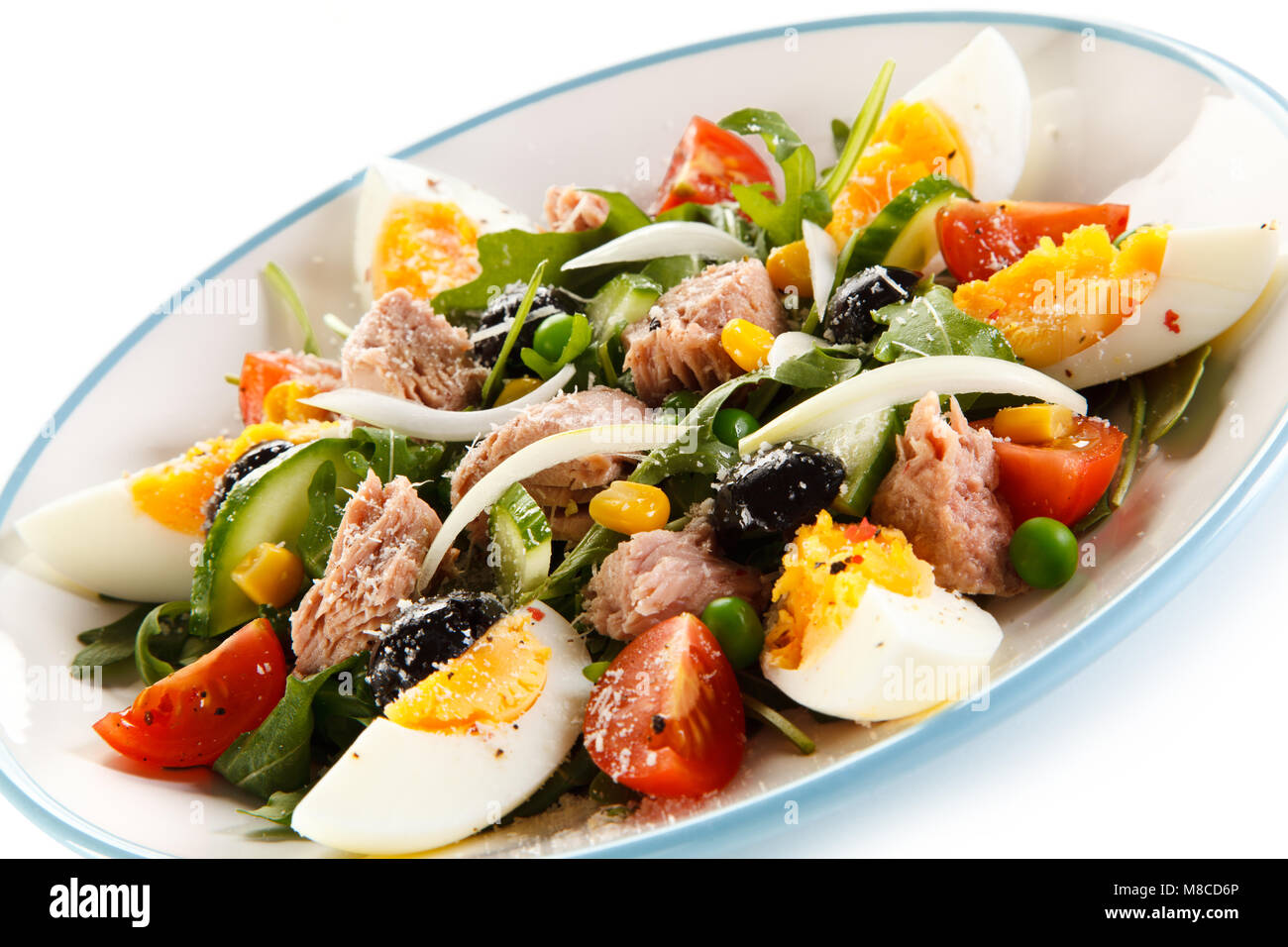 Tuna and vegetable salad Stock Photo Alamy