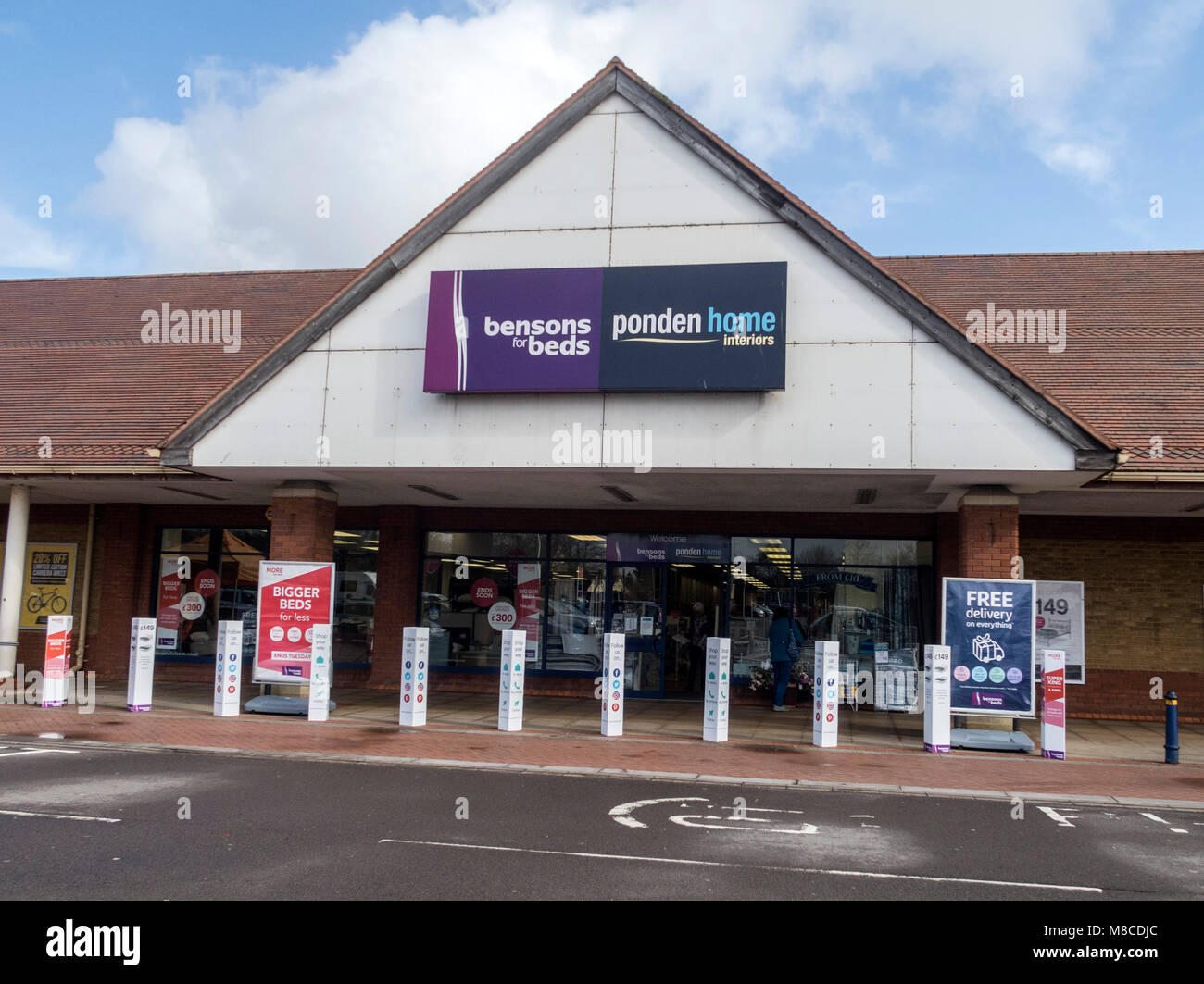 Bensons For Beds, Hankridge Farm retail park, Taunton, Somerset Stock Photo