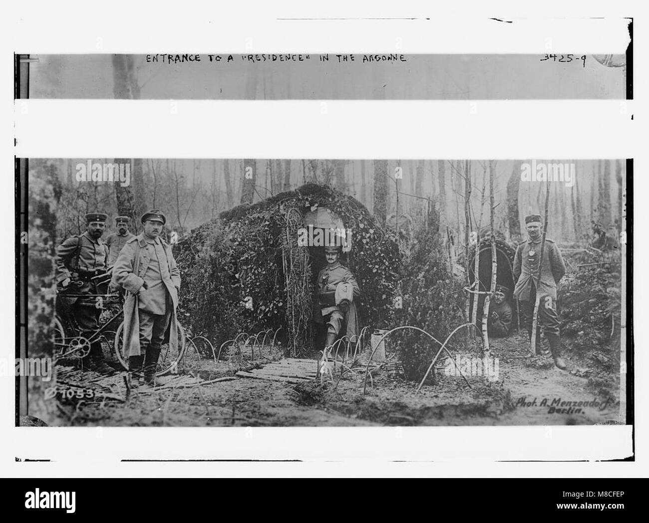 Entrance to a 'residence' in the Argonne LCCN2014698666 Stock Photo Alamy