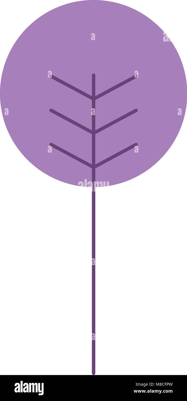 cartoon geometric tree nature spring concept vector illustration Stock ...