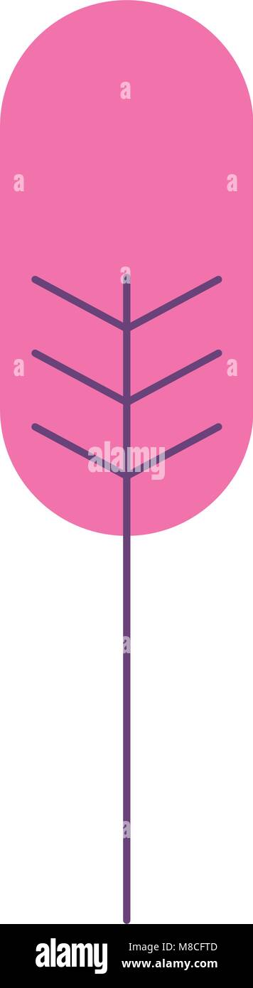 cartoon geometric tree nature spring concept vector illustration Stock ...