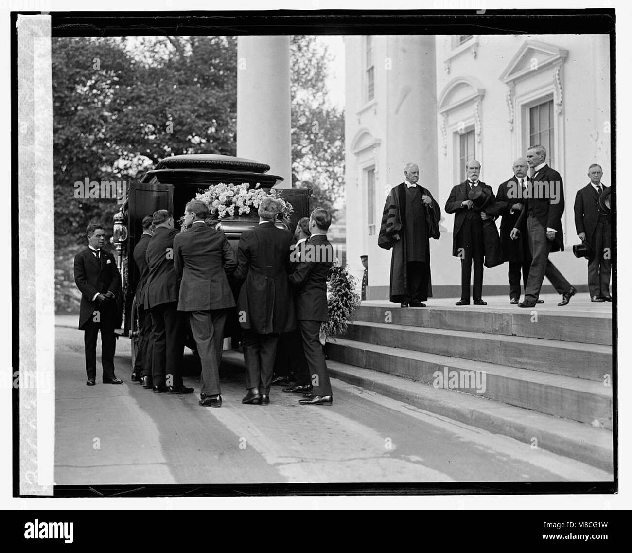 This image captures the funeral of Mrs. Hubert Work, held on May 12 ...