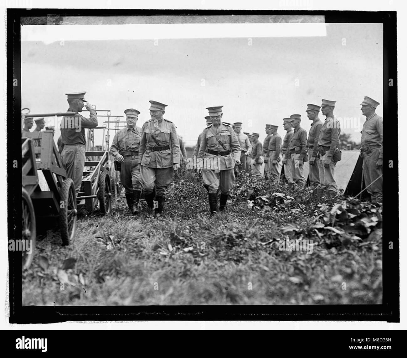 Gen. LeJeune reviewing Marines, 82524 LOC npcc.12118 Stock Photo Alamy
