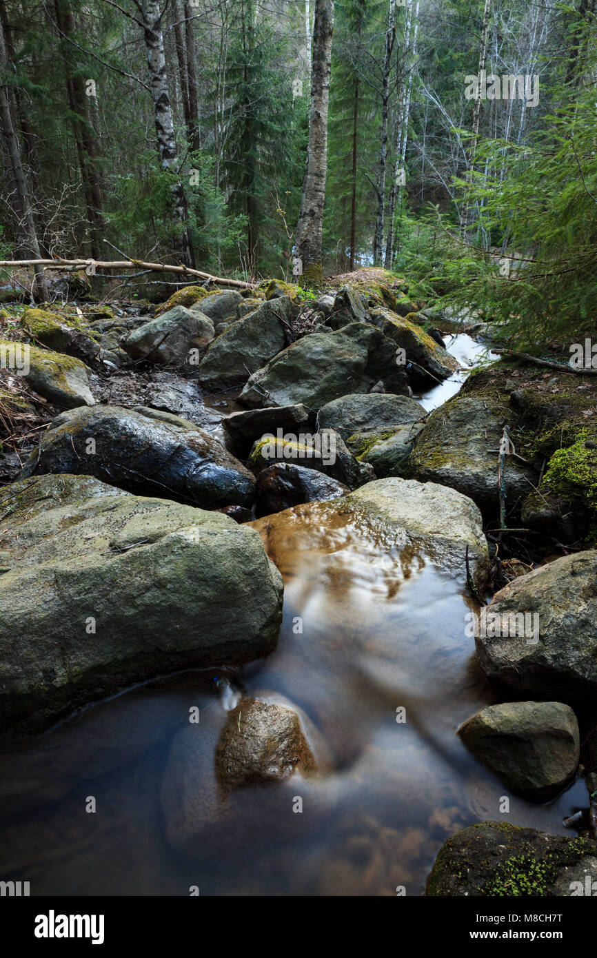 Small stream and rocks Stock Photo - Alamy