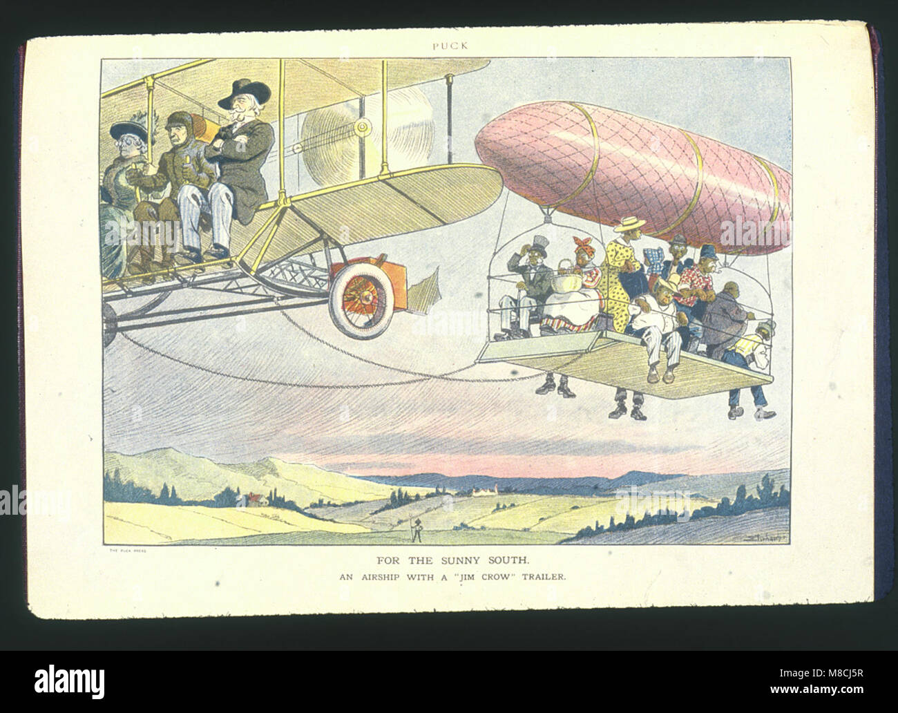 For the sunny South. An airship with a 'Jim Crow' trailer LCCN2002720354 Stock Photo