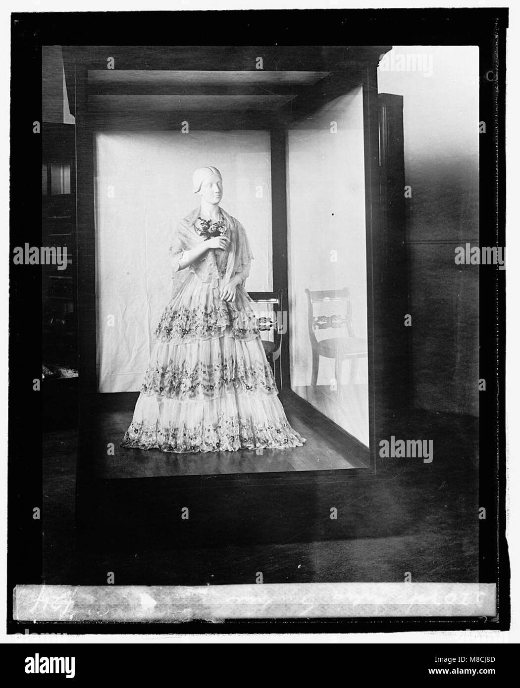 This photograph features Julia Gardiner Tyler in her inaugural dress ...