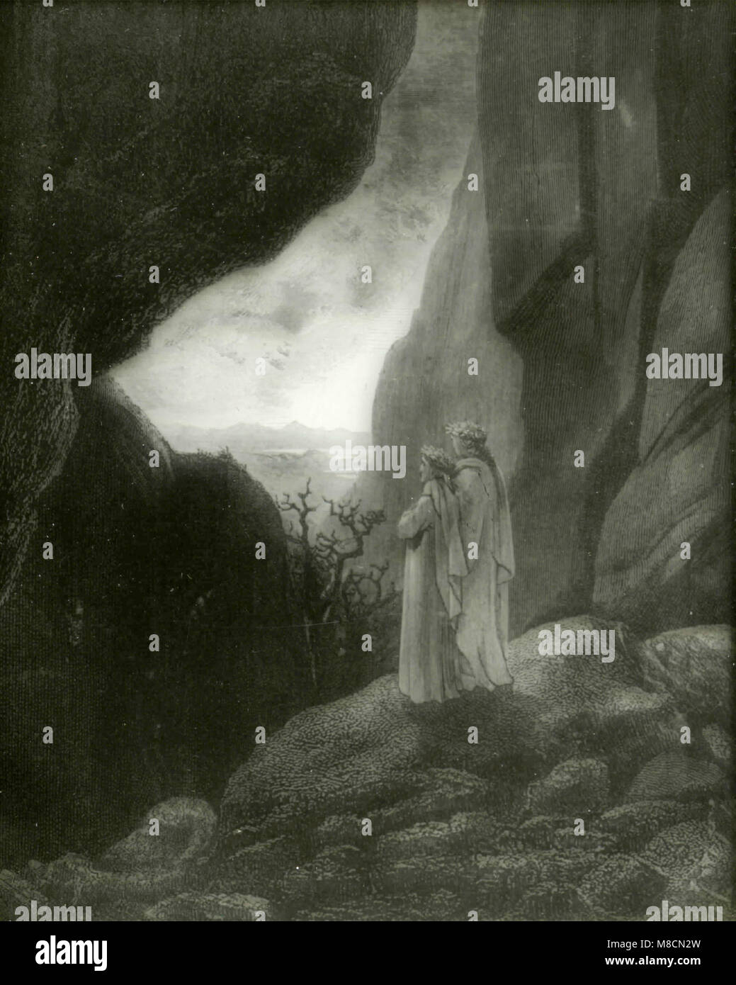 Canto XXXIV (34), Dante's Inferno illustration by Dorè Stock Photo
