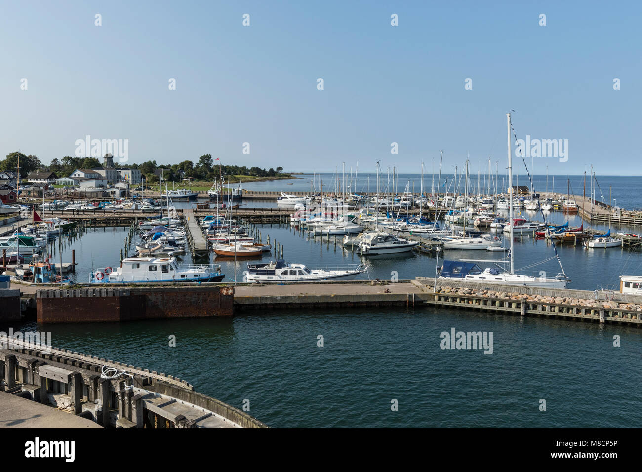 Havnsø Harbour Stock Photo