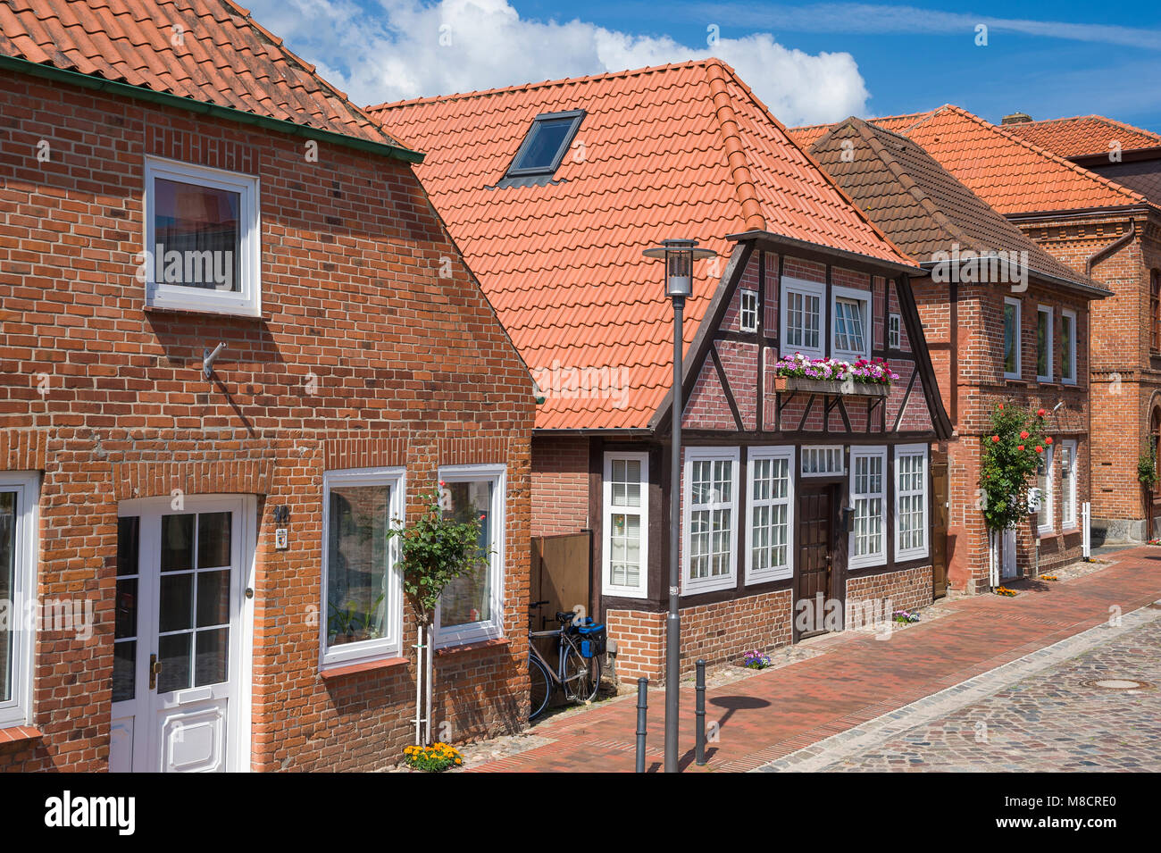 Historical Johannisstrasse, Oldenburg in Holstein, Baltic Sea