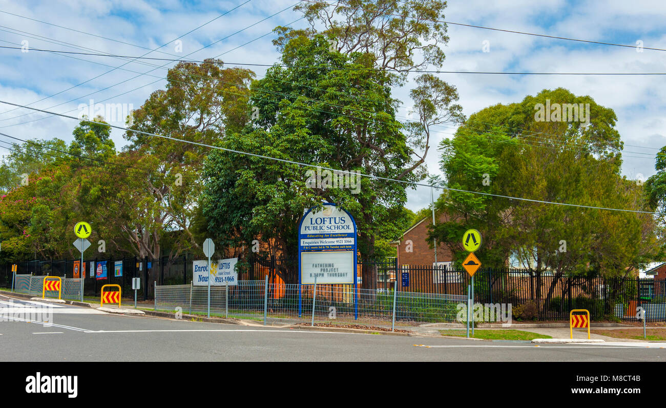 Suburban Loftus. View of Loftus Public School. LOFTUS. NSW. AUSTRALIA