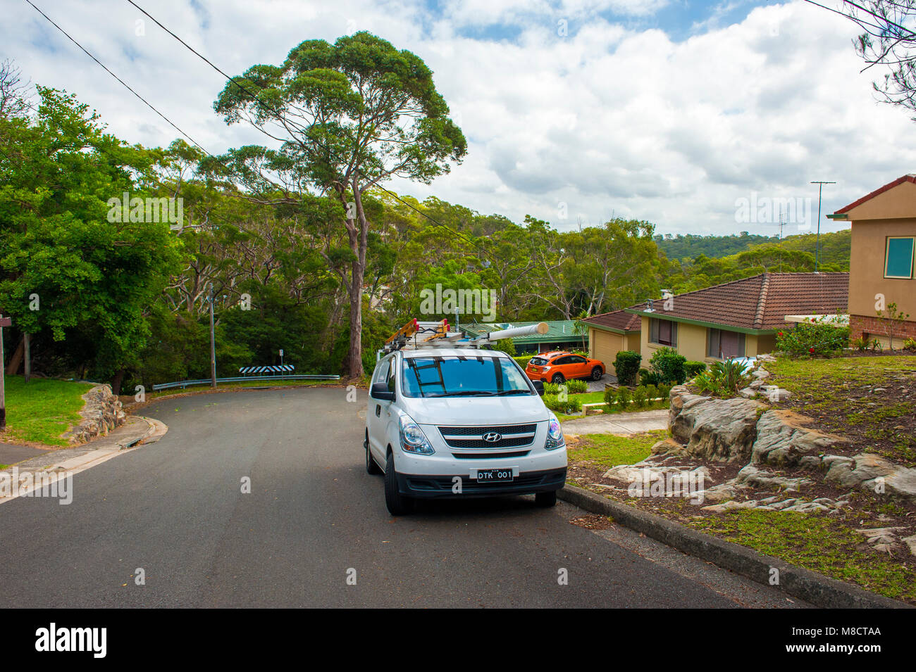 Suburban Loftus. View of local street. LOFTUS. NSW. AUSTRALIA Stock