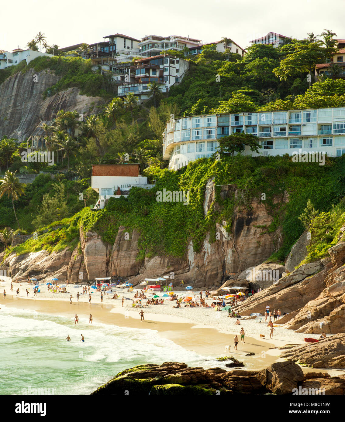 Idyllic tropical beach in Rio de Janeiro, Brazil Stock Photo