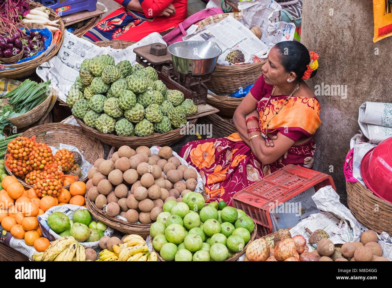 Municipal market Panjim Goa India Stock Photo