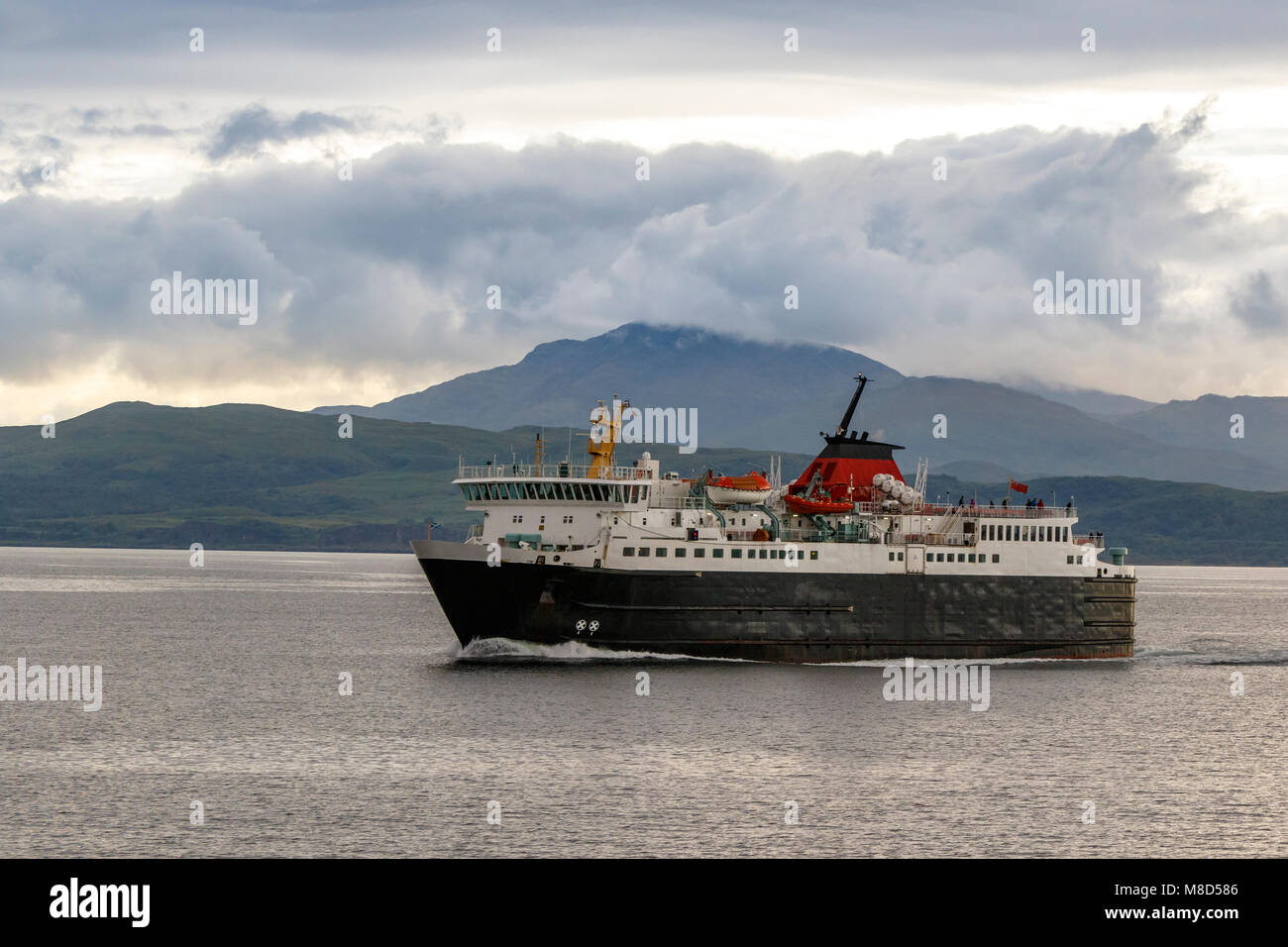 Oban, Scotland / United Kingdom - Jul 09 2017: Ferry from Isle of Mull. Stock Photo