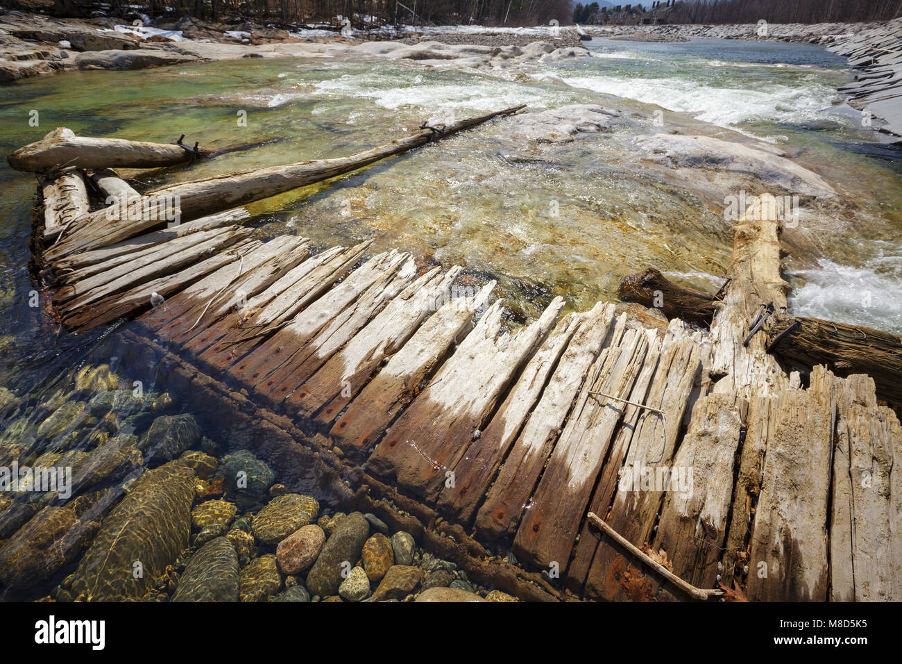 Remnants of the old Crib Dam (also may have be known as the Diversion